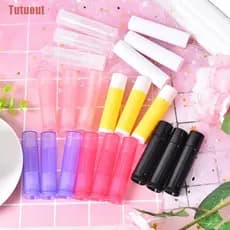 10 Pcs 5g 7 Cores Batom Tubo Lip Balm Containers Vazio Embalagens De Cosméticos