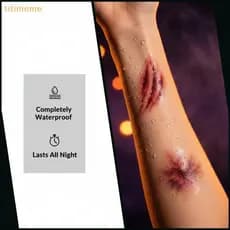 tr Realista Falso Cicatriz Hematomas Tatuagens Temporárias 10 Folhas À Prova Dwaterproof Água Para Halloween Cosplay Fes