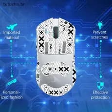TU Mouse Grip Tape Skate Adesivo Antiderrapante Suga Suor Para Darmoshark M3 BR