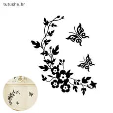 TU DIY 3D Flores Adesivo De Parede Quarto Banheiro Geladeira Adesivos Decoração De Casa BR