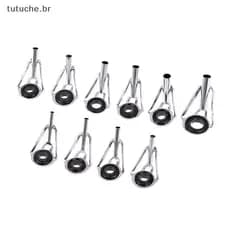 TU 8 Peças De Aço Inoxidável Ponta De Vara De Pesca Anel Guia De Olho Com Kit De Reparo De 3 Estilos Para Entusiastas Su