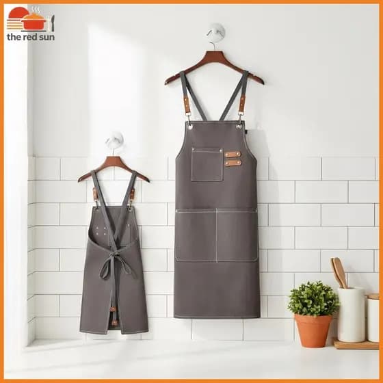TSBR Aventais De Cozinha De Lona Para Mulheres Homens Chef Trabalho Avental Grill Restaurante Bar Loja Cafés Beleza Unha