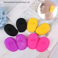 Novo Estilo 2 Peças Capa De Ouvido De silicone Reutilizável Protetor De Cor De Tintura De Salão De Cabeleireiro .