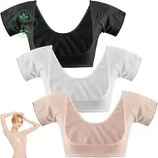 TS Moda Camiseta Forma Almofadas De Suor Lavável Axila Reutilizáveis Axilas Perfume Absorvente Guardas Desodorante Para