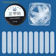 WB 10pcs Tratamento De Unha Do Dedo Pé Encravada Ferramenta De Correção Com Adesivo Elástico Alisamento Grampo De Pedicure Tools .