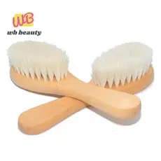W-Beauty Cuidados Com O Bebê Puro Lã Natural Escova De Madeira Do Pente Cabelo Recém-Nascido Infantil Massageador .