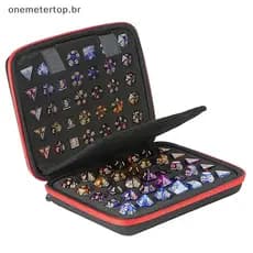 onemetertop Estojo Rígido Para Jogos De Tabuleiro De RPG , Pacote De Dados EVA , 70 Buracos , Bolsa Com Divisória Portát
