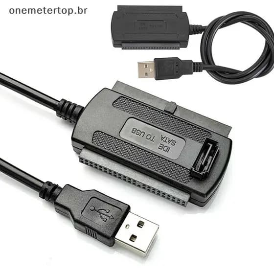 onemetertop USB 2.0 Para Cabo Conversor Adaptador IDE Disco Rígido De 2,5 3,5 Polegadas HD BR