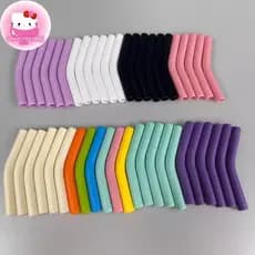 Onem 6 Pçs/Set Capas De Palha De Silicone Macio Canudos Dicas Adequadas Para Bicos Aço Inoxidável Reutilizáveis De 9mm D