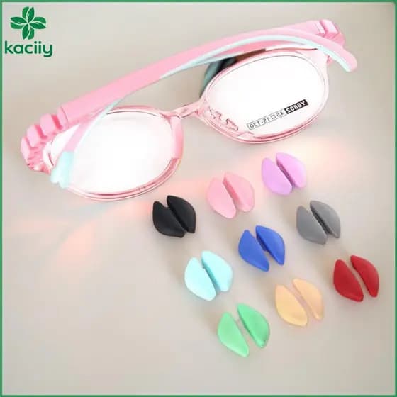 KC 1 Par De Protetores De Nariz Para Óculos De Silicone Crianças , Almofada De Ar Macia E Antiderrapante , Suporte , Ins