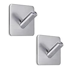 Kit 2 Gancho De Parede Aço Inox Auto Adesivo 2 unidades