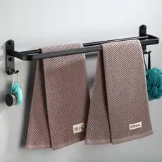Porta Toalha Suporte Toalheiro Banheiro Duplo Aço Inox Premium