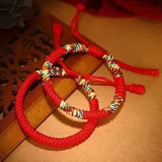 Quente Budismo Tibetano Sorte Pulseira Unissex Ajustável Rei Nó Vermelho Corda Pulseiras Para Homens Mulheres Casal Puls