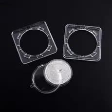 Quente 4cm Acrílico Moeda Display Caso Transparente Boxmemorative Medalha Proteção Caixa Casa