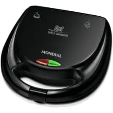 Sanduicheira Fast Grill e Sandwich, Mondial, Preto, 750W