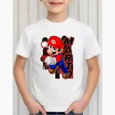Infantil camiseta personagens diversos, Homem aranha, Mario, Sonic, Vingadores 100% algodao Alta qualidade