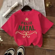 Camiseta Unissex Personalizadas Feliz Natal Blusa 100% algodão