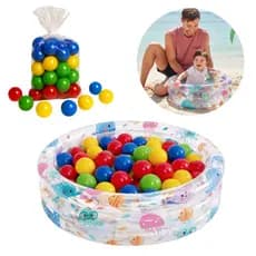 Kit Piscina De Bolinhas Amigos do Mar Intex 40 Litros  + 50 Bolinhas Coloridas