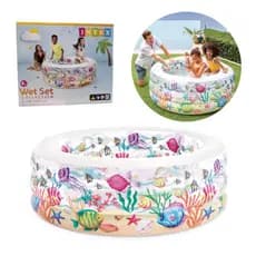 Piscina Inflável Familiar Aquarium Intex 360L