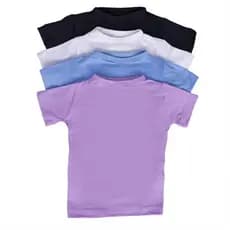 Blusa Infantil Unissex Manga Curta | Toque Macio | Diversas Cores e estampas
