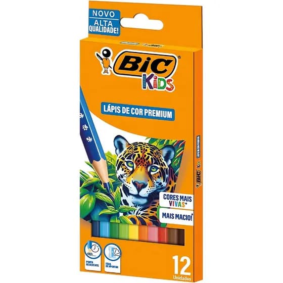 Lápis de Cor BIC Kids 12 Cores Premium