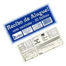 Talão de Aluguel com canhoto 50 Folhas 5 Talões
