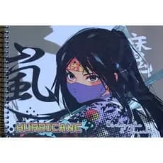 Caderno de Cartografia e Desenho Máxima 96 folhas Capa Dura Ninja Fem.