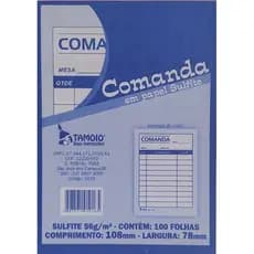 Comanda para Pedidos em Papel Sulfite (7,8 x 10,8) 5 Talões