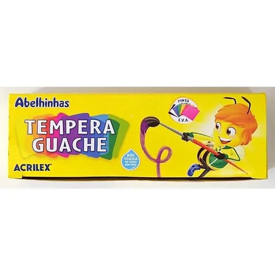 Têmpera Guache 12 Cores 15ml Acrilex