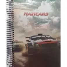 Caderno 1 Matéria 96 Folhas Universitário Capa Dura Maxicars