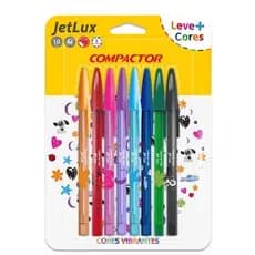 Caneta Esferográfica 8 Cores Jet Lux Compactor
