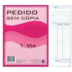 Meus Pedidos 1 via Grande(21 x 14,5cm) 5 Talões
