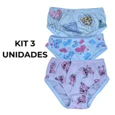 Kit 3 Calcinha Infantil De 0 a 8 Anos 100% Algodão