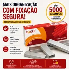 Grampo Grampeador 26/6 Galvanizados Eagle