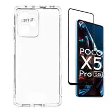 Capa Capinha para Poco X5 Pro Antiquedas + Película de Vidro 3D Frontal