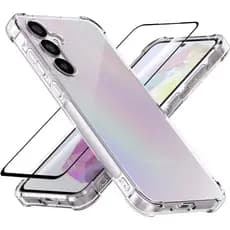 Kit 2x1 Capa Capinha Antiquedas Silicone para Galaxy M35 + Película de Vidro 3D Temperado 9H