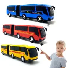 Kit 3 Ônibus De Brinquedo Grande Carrinhos Para Presente Top