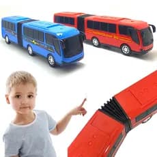 Ônibus Brinquedo Kit 2 Carrinhos Grandes Buzão Articulado Coletivos Lindos Tamanho Grande