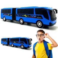 Ônibus De Brinquedo Sanfonado Grande Top Para Presente Lindo Ônibus Articulado
