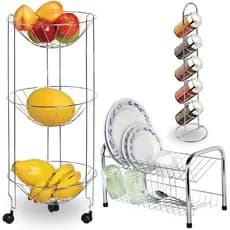 Kit Cozinha Escorredor de Louça Porta Condimento Tempero Cozinha Organizador Presente bonito Decoração barato suporte prateleirasCozinha Organizador Presente bonito Decoração barato suporte prateleiras