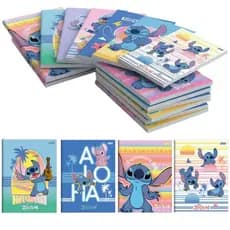 Kit 10 Cadernos Stitch Brochura 80f Tamanho Grande C/ Linha