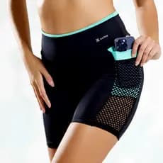 Bermuda Fitness De Academia Feminina com Bolso e Tela