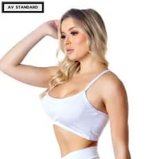 Top Nadador Alça Fina Fitness Para Treino Feminino