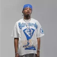 HELLSTAR Yoga Fashion Vintage Camiseta De Manga OVERSISE Impressa Para Homens Hip Hop Summer