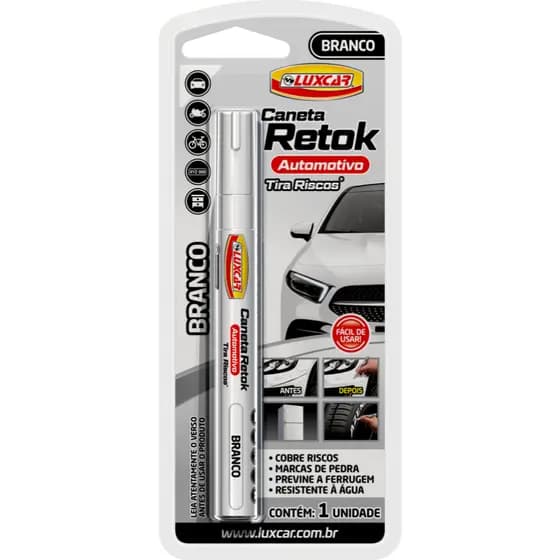 CANETA RETOK AUTOMOTIVO LUXCAR - BRANCO