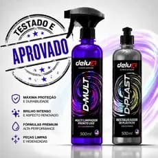 Kit D-mult E D-plast Limpador E Restaurador Delux Detailer