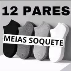 Kit com 12 pares de Meia soquete básica - meias inverno kit de meia  cores neutras meia invisível to