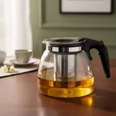 Chaleira De Vidro C/ Infusor Inox Bule Chá 1L