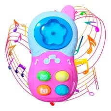 Telefone Celular Infantil Baby Musical Com Luz - Brinquedo Interativo Sensorial