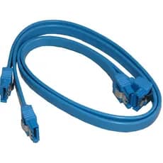 PAR CABO DE DADOS SATA AZUL COM TRAVA 40CM
